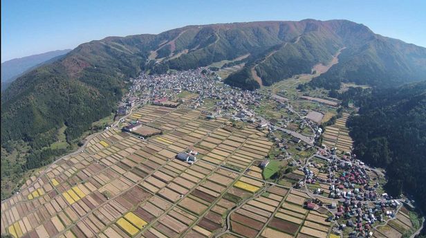 Nozawa Onsen von oben