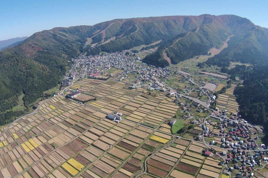 Nozawa Onsen von oben